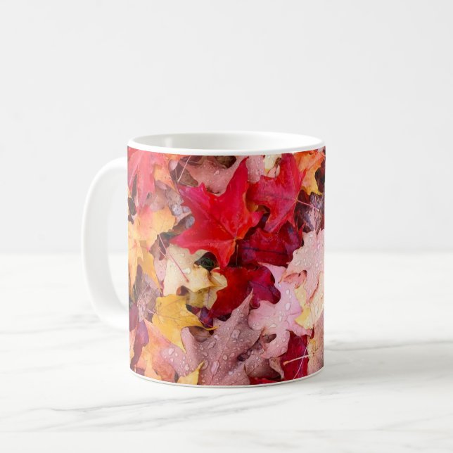Colourful Autumn Leaves Coffee Mug (Front Left)