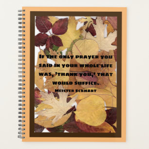 Colourful Autumn Leaves Collage Prayer Quote Planner