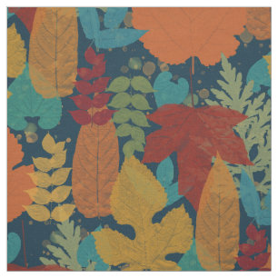 Colourful Autumn Leaves Fabric