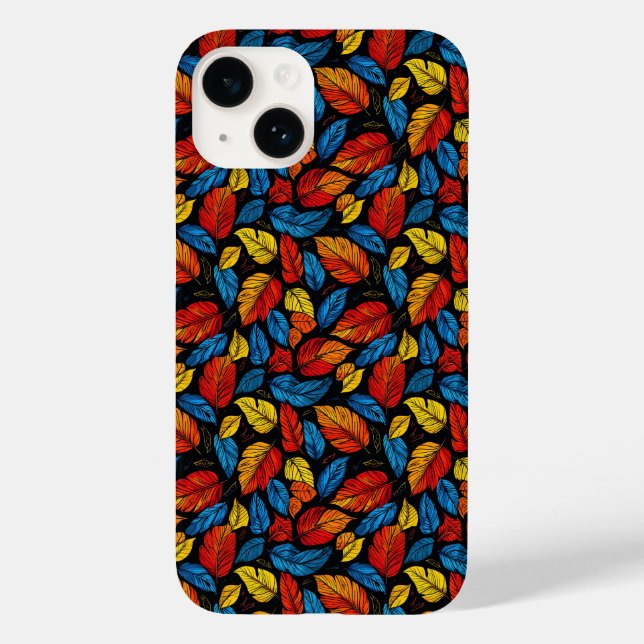Colourful Autumn Leaves in Vibrant Pattern Case-Mate iPhone Case (Back)