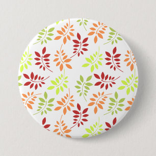 Colourful Autumn Leaves in Warm Tones 3 Inch Round Button