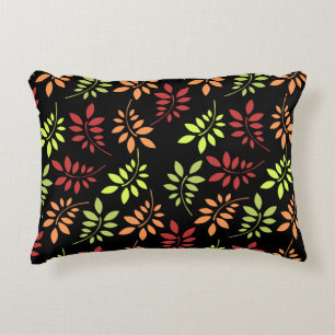 Colourful Autumn Leaves in Warm Tones Accent Pillow