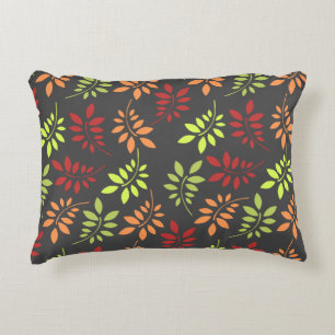 Colourful Autumn Leaves in Warm Tones Accent Pillow