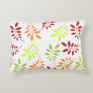 Colourful Autumn Leaves in Warm Tones Accent Pillow