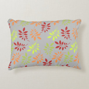Colourful Autumn Leaves in Warm Tones Accent Pillow