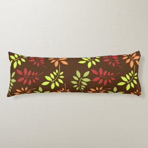 Colourful Autumn Leaves in Warm Tones Body Pillow