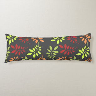 Colourful Autumn Leaves in Warm Tones Body Pillow