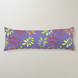 Colourful Autumn Leaves in Warm Tones Body Pillow