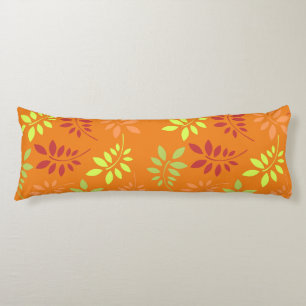 Colourful Autumn Leaves in Warm Tones Body Pillow