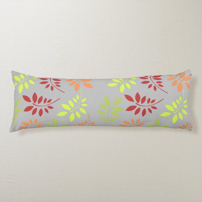 Colourful Autumn Leaves in Warm Tones Body Pillow (Front)
