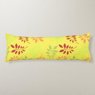 Colourful Autumn Leaves in Warm Tones Body Pillow