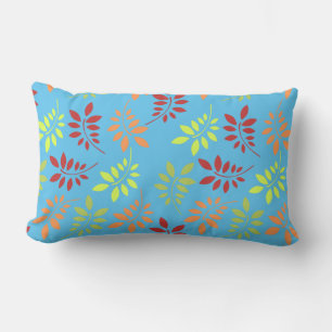 Colourful Autumn Leaves in Warm Tones Lumbar Pillow