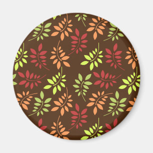 Colourful Autumn Leaves in Warm Tones Magnet
