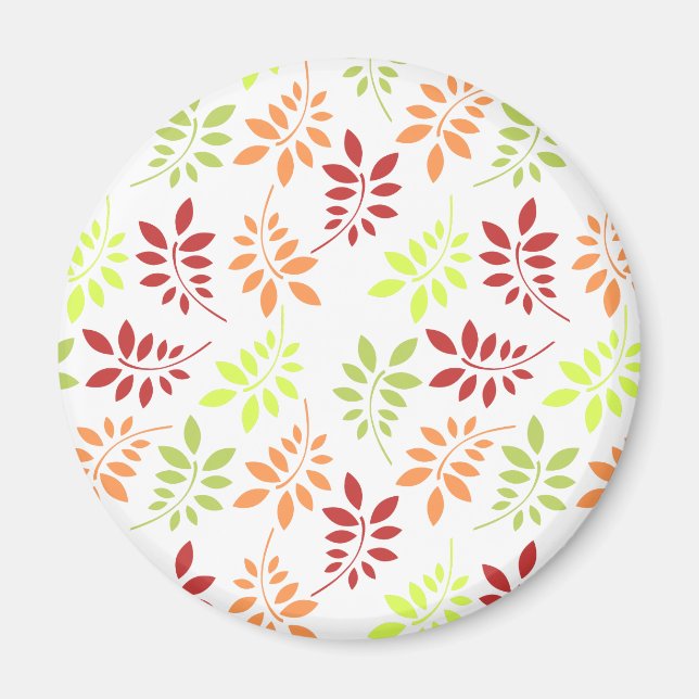 Colourful Autumn Leaves in Warm Tones Magnet (Front)