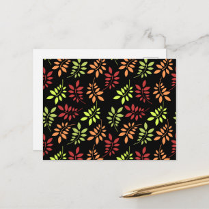 Colourful Autumn Leaves in Warm Tones Postcard