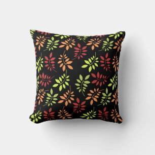 Colourful Autumn Leaves in Warm Tones Throw Pillow