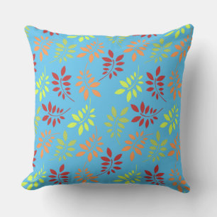 Colourful Autumn Leaves in Warm Tones Throw Pillow