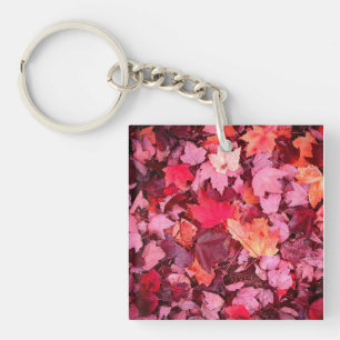 Colourful Autumn Leaves Keychain