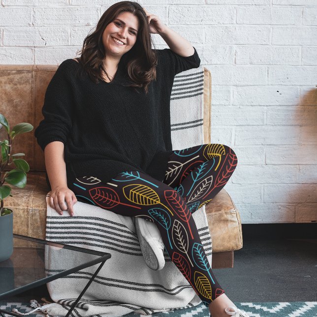 Colourful autumn leaves leggings (Creator Uploaded)