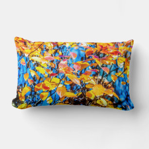 Colourful Autumn Leaves Lumbar Pillow