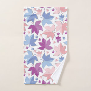 Colourful Autumn Leaves Pattern Hand Towel