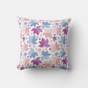 Colourful Autumn Leaves Pattern Throw Pillow