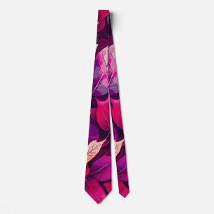 Colourful Autumn Leaves Pattern  Tie