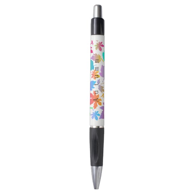Colourful autumn leaves pen (Front Vertical)