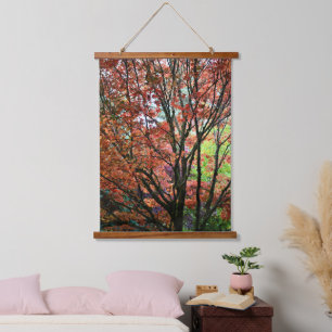 Colourful Autumn Leaves Photographic Hanging Tapestry