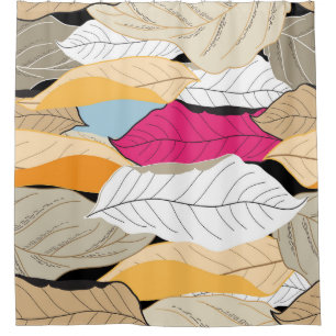 Colourful autumn leaves, seamless pattern.