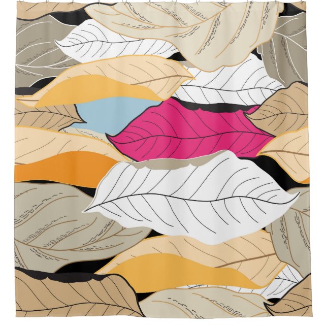 Colourful autumn leaves, seamless pattern. (Front)