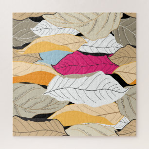 Colourful autumn leaves, seamless pattern. jigsaw puzzle