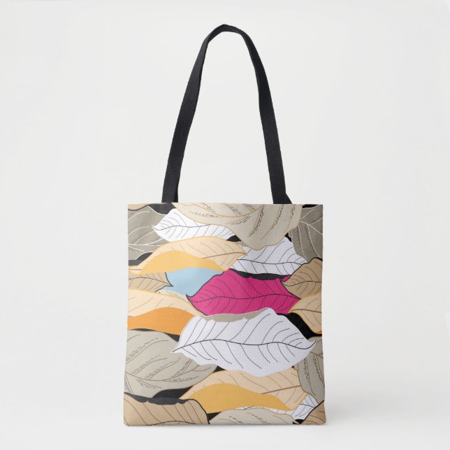 Colourful autumn leaves, seamless pattern. tote bag (Front)