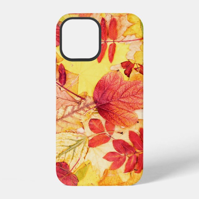 Colourful autumn leaves. Tree fallen leaf pattern. iPhone Case (Back)