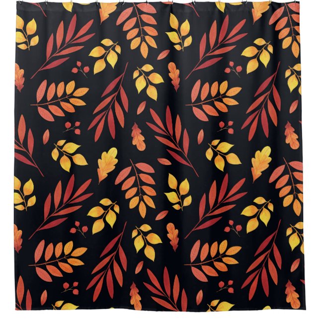 Colourful Autumn Leaves Watercolor Pattern (Front)