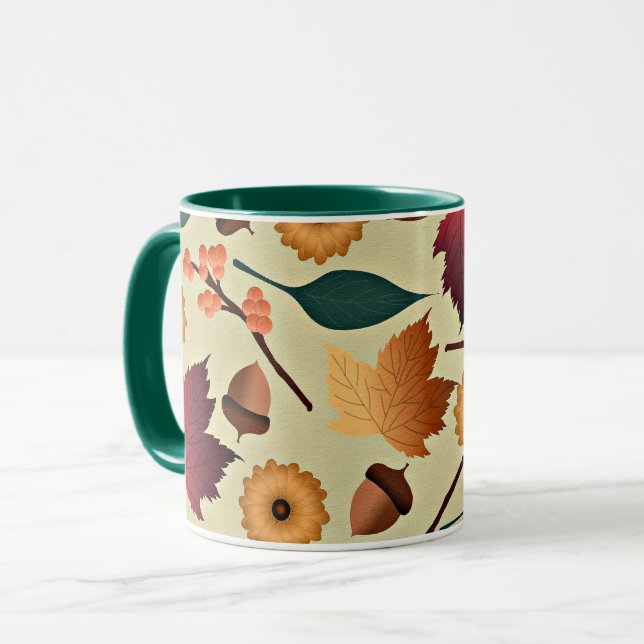 Colourful Autumn Pattern Mug (Front Left)