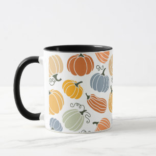 Colourful Autumn Pumpkins Pattern Mug