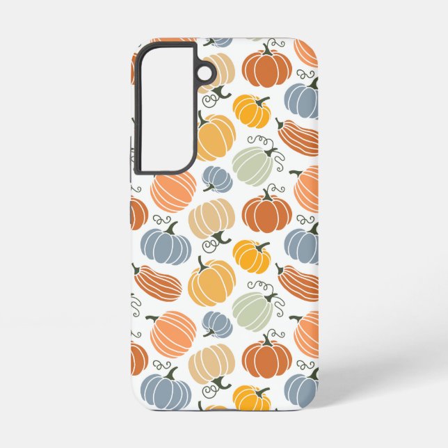 Colourful Autumn Pumpkins Pattern Samsung Galaxy S22 Case (Back)