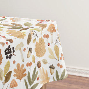 Colourful Autumn Thanksgiving Mushroom Tablecloth