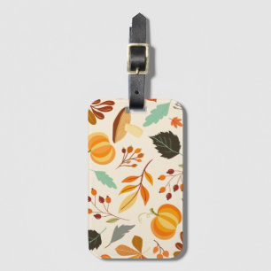 Colourful Autumn Themed Design Luggage Tag