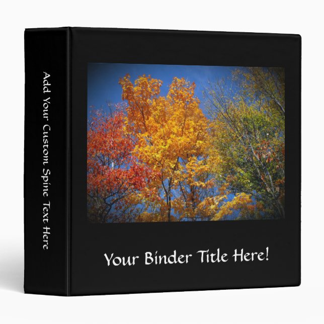 Colourful Autumn Trees Binder (Front/Spine)