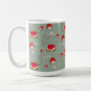 Colourful autumn watercolor pattern coffee mug
