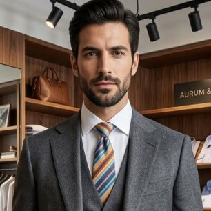 Colourful Autumn Winter Coloured Diagonal Stripes Tie