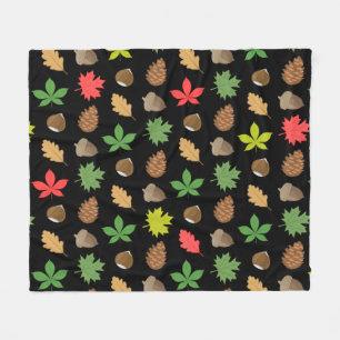 Colourful Autumnal Season - Nature Pattern   Fleece Blanket