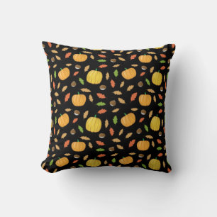 Colourful Autumnal Season - Nature Pattern Throw Pillow