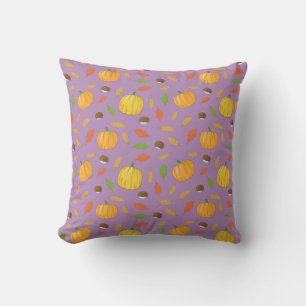 Colourful Autumnal Season - Nature Pattern  Throw Pillow