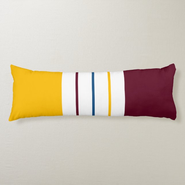 Colourful Autumnal Stripes Body Pillow (Front)