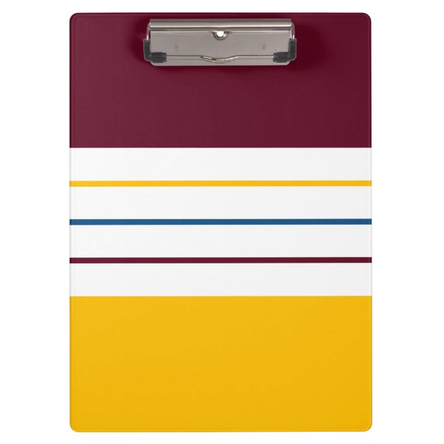 Colourful Autumnal Stripes Clipboard (Front)