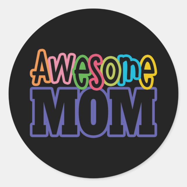 Colourful Awesome Mom Mother's Day | Sticker (Front)
