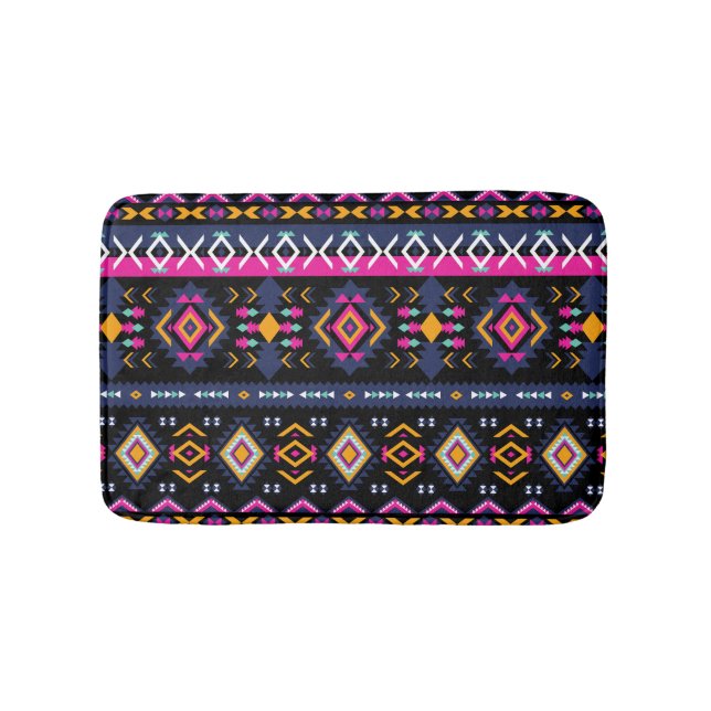 Colourful Aztec Bath Mat (Front)